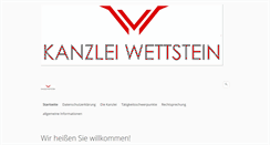 Desktop Screenshot of kanzlei-wettstein.de