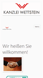 Mobile Screenshot of kanzlei-wettstein.de