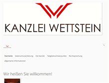 Tablet Screenshot of kanzlei-wettstein.de